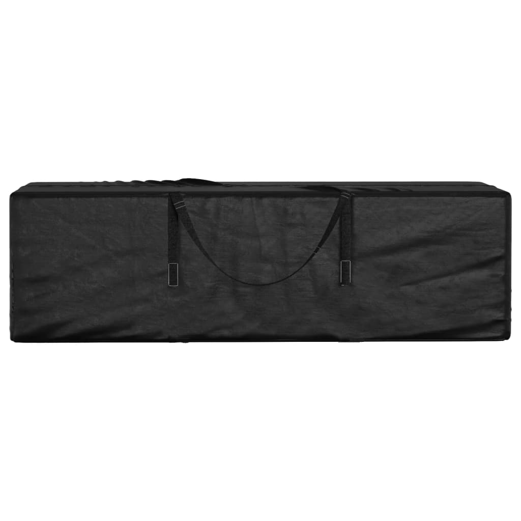 Borsa Porta Cuscini da Giardino Nera 135x40x55 cm Polietilene