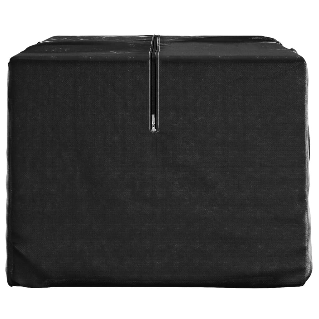 Borsa Porta Cuscini da Giardino Nera 150x75x75 cm Polietilene
