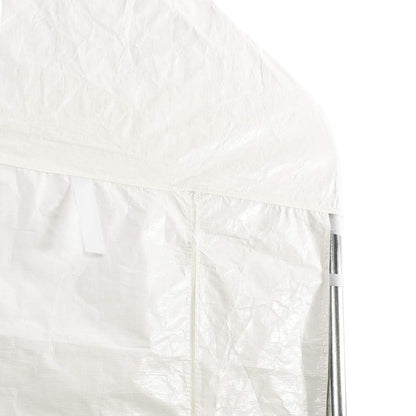 Gazebo con Tetto Bianco 8,92x4,08x3,22 m in Polietilene