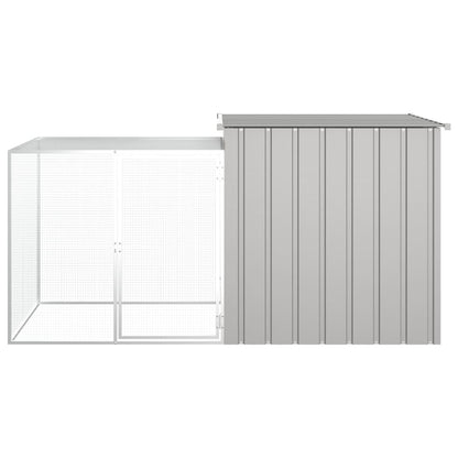 Gabbia per Conigli Grigia 200x91x100 cm Acciaio Zincato