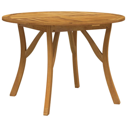Tavolo da Giardino Ø 110 cm Legno Massello di Acacia