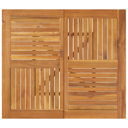 Tavolo da Giardino 85x85x75 cm Legno Massello di Acacia