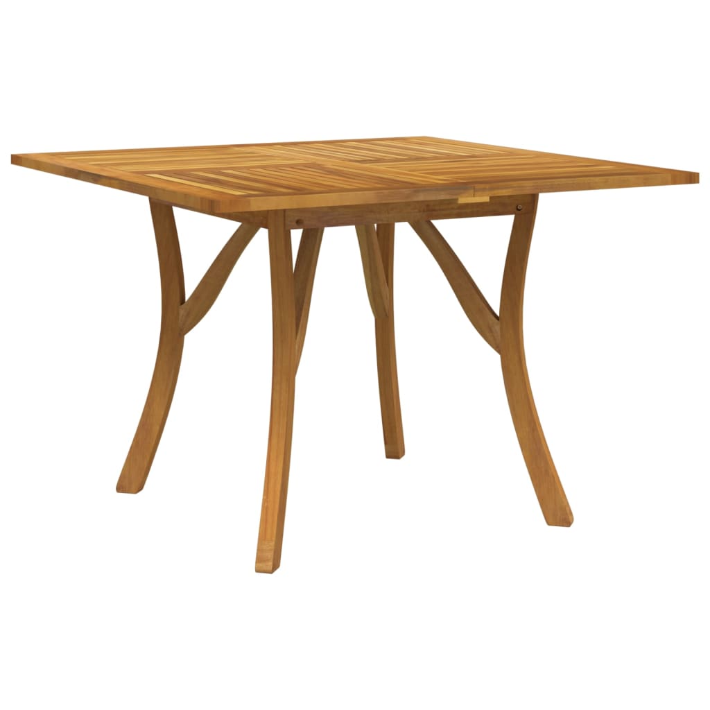 Tavolo da Giardino 110x110x75 cm Legno Massello Di Acacia