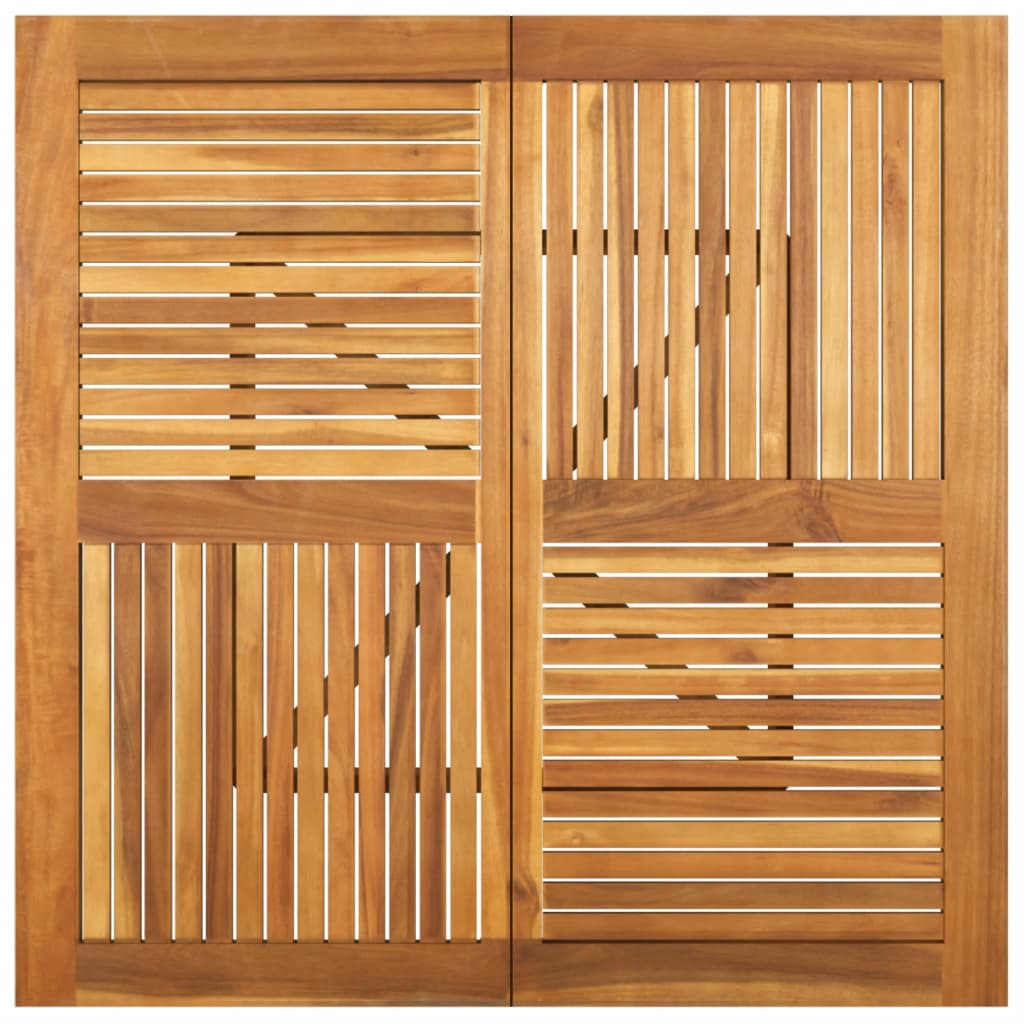 Tavolo da Giardino 110x110x75 cm Legno Massello Di Acacia