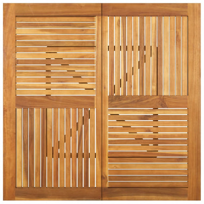 Tavolo da Giardino 110x110x75 cm Legno Massello Di Acacia