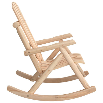 Sedia a Dondolo Giardino 69x96x101cm Legno Massello Abete Rosso