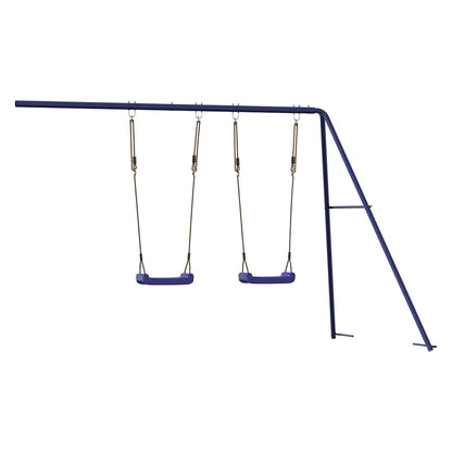 Scivolo e Altalene per Casetta da Gioco Blu in Polipropilene