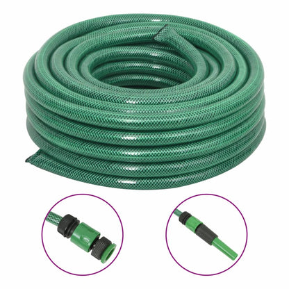 Set Tubo da Giardino con Raccordi Verde 0,75" 30 m in PVC