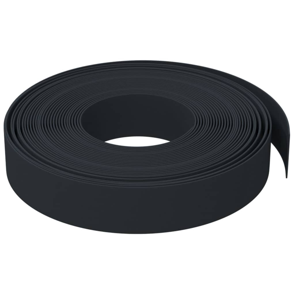Bordature da Giardino 5 pz Nere 10 m 10 cm in Polietilene