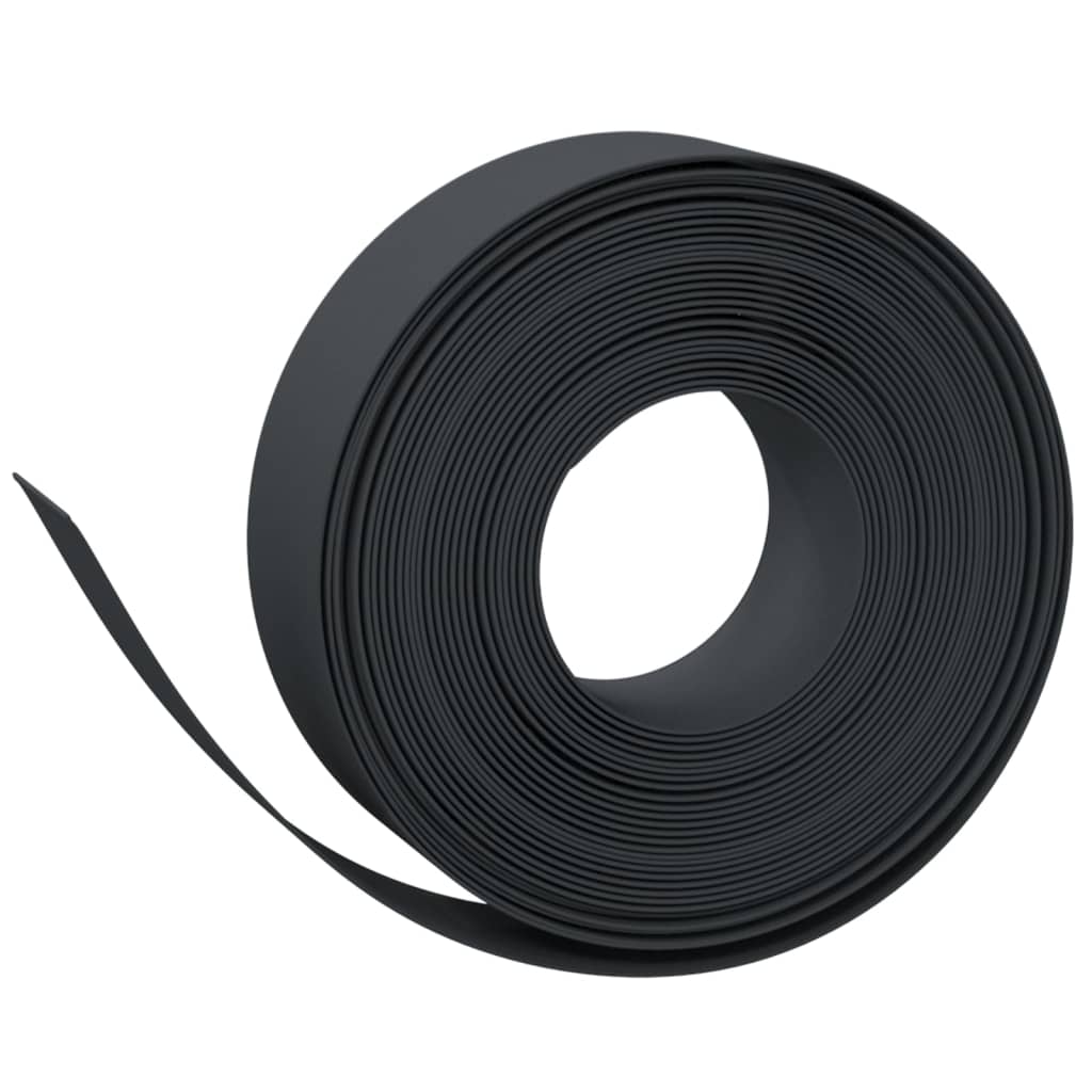 Bordature da Giardino 3 pz Nere 10 m 15 cm in Polietilene