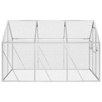 Voliera Argento 1,79x3x1,85 m in Alluminio