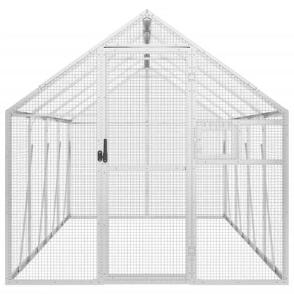 Voliera Argento 1,79x4x1,85 m in Alluminio