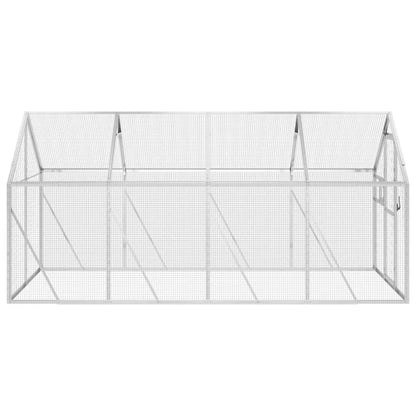 Voliera Argento 1,79x4x1,85 m in Alluminio