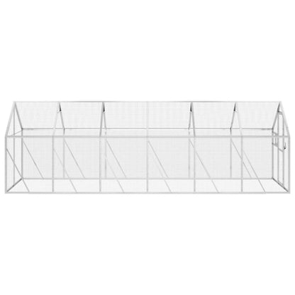 Voliera Argento 1,79x6x1,85 m in Alluminio
