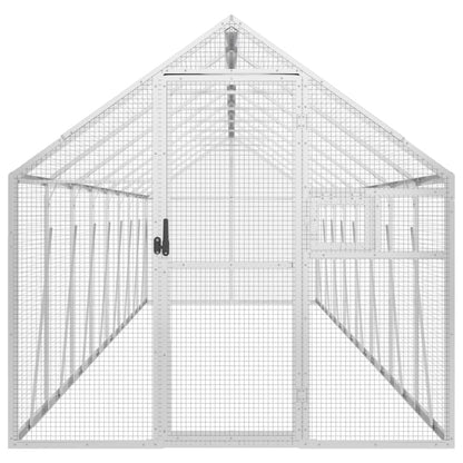 Voliera Argento 1,79x8x1,85 m in Alluminio