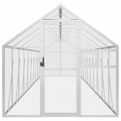 Voliera Argento 1,79x10x1,85 m in Alluminio