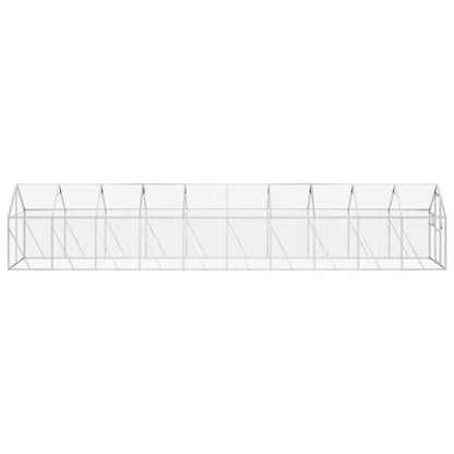 Voliera Argento 1,79x10x1,85 m in Alluminio