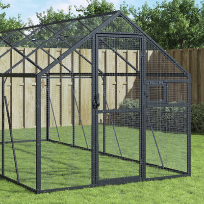 Voliera Antracite 1,79x4x1,85 m in Alluminio