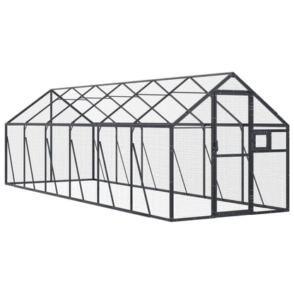 Voliera Antracite 1,79x6x1,85 m in Alluminio