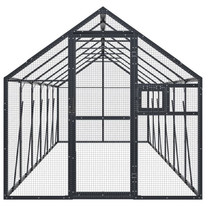 Voliera Antracite 1,79x6x1,85 m in Alluminio