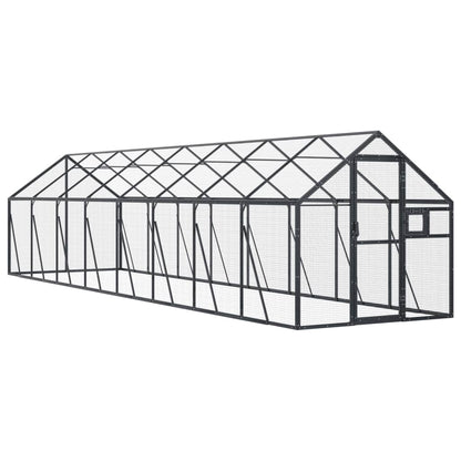 Voliera Antracite 1,79x8x1,85 m in Alluminio