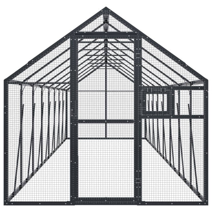 Voliera Antracite 1,79x8x1,85 m in Alluminio
