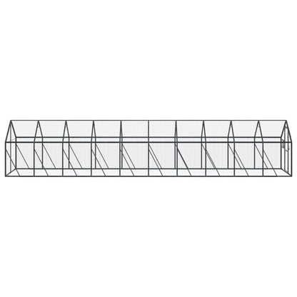Voliera Antracite 1,79x10x1,85 m in Alluminio