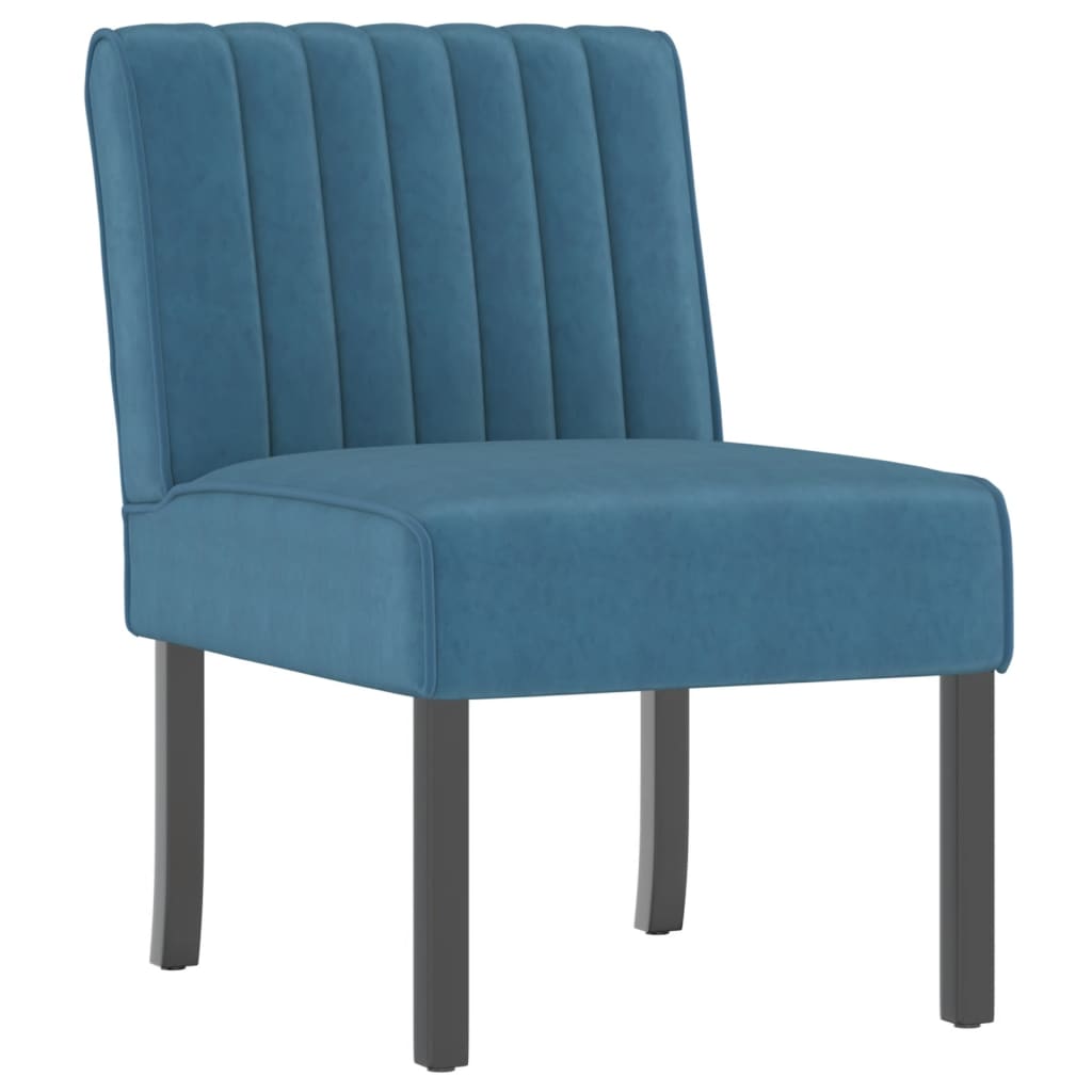 Sedia Pantofola Blu in Velluto