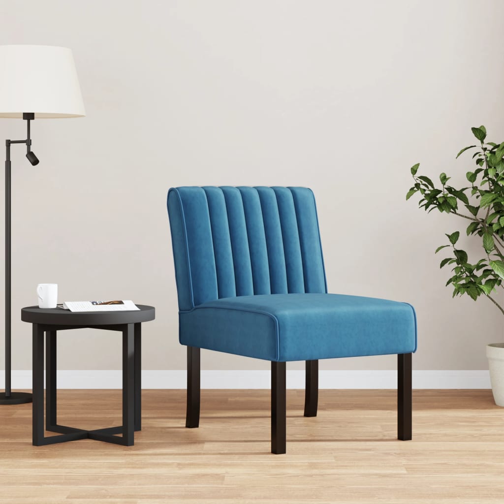 Sedia Pantofola Blu in Velluto