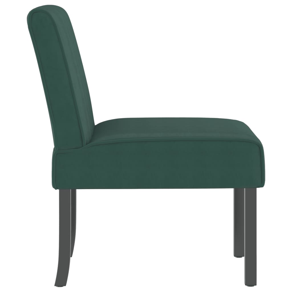 Sedia Pantofola Verde Scuro in Velluto