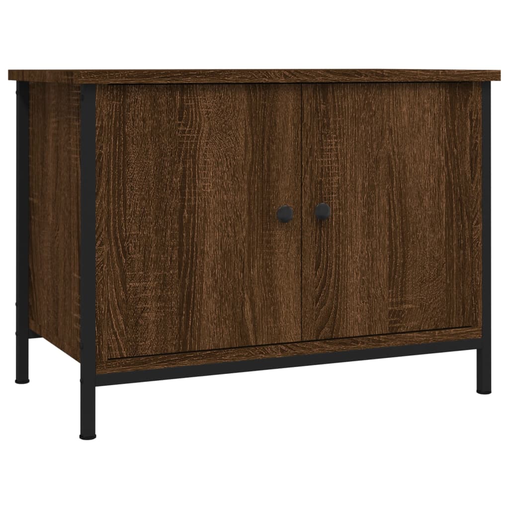 Mobile TV con Ante Rovere Marrone 60x35x45 cm Legno Multistrato