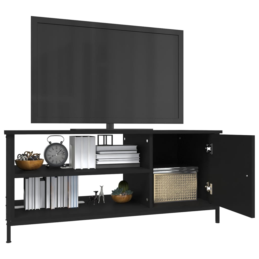 Mobile Porta TV Nero 100x40x45 cm in Legno Multistrato