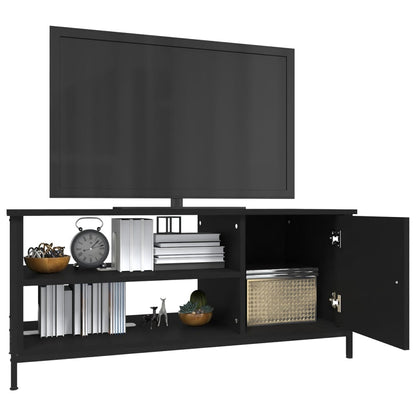 Mobile Porta TV Nero 100x40x45 cm in Legno Multistrato