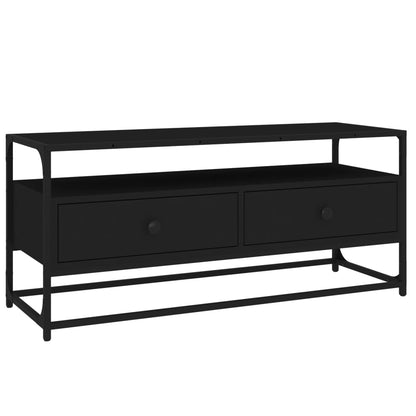 Mobile Porta TV Nero 100x35x45 cm in Legno Multistrato