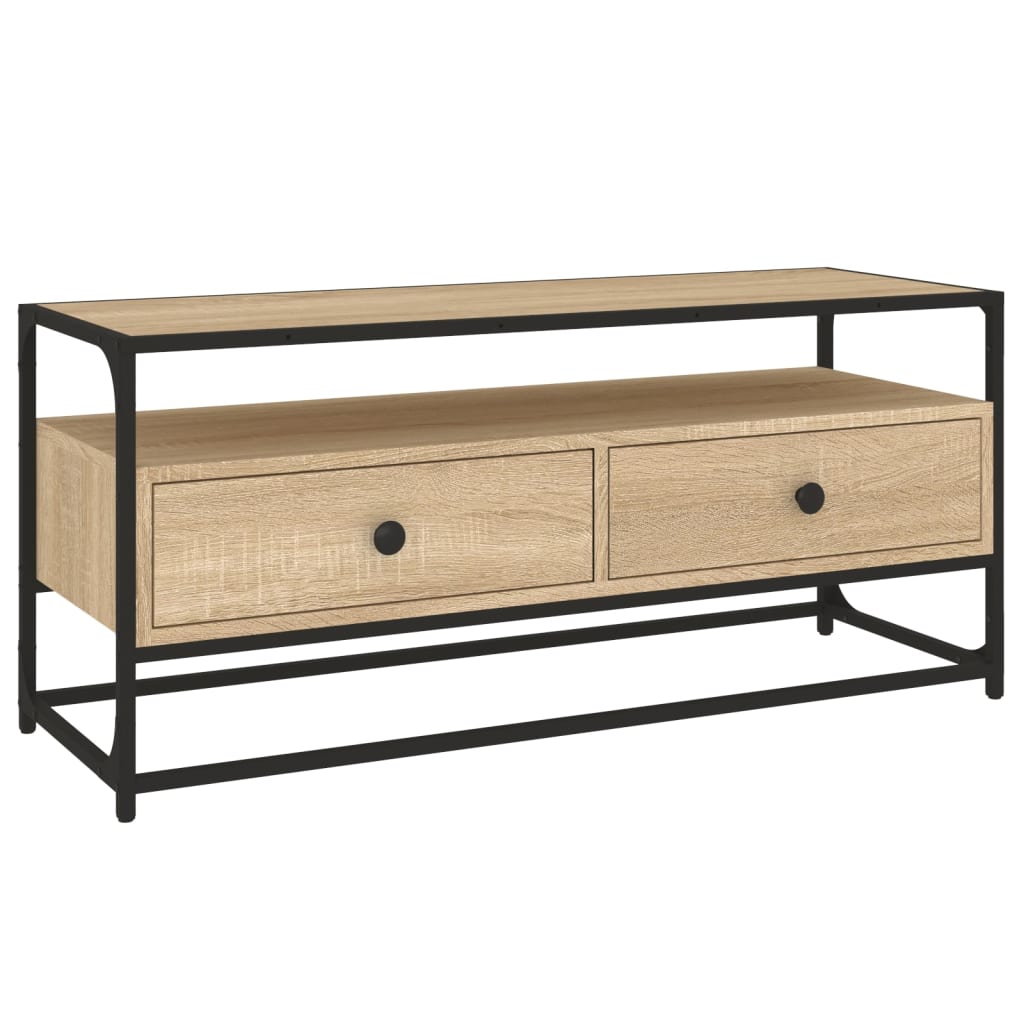 Mobile Porta TV Rovere Sonoma 100x35x45 cm in Legno Multistrato