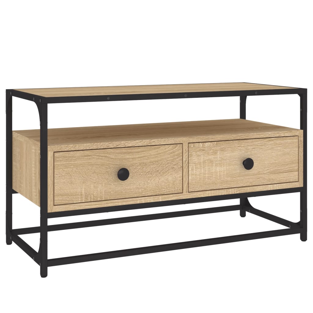 Mobile Porta TV Rovere Sonoma 80x35x45 cm in Legno Multistrato