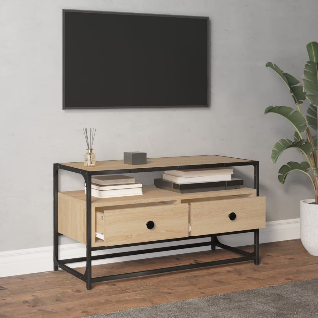 Mobile Porta TV Rovere Sonoma 80x35x45 cm in Legno Multistrato