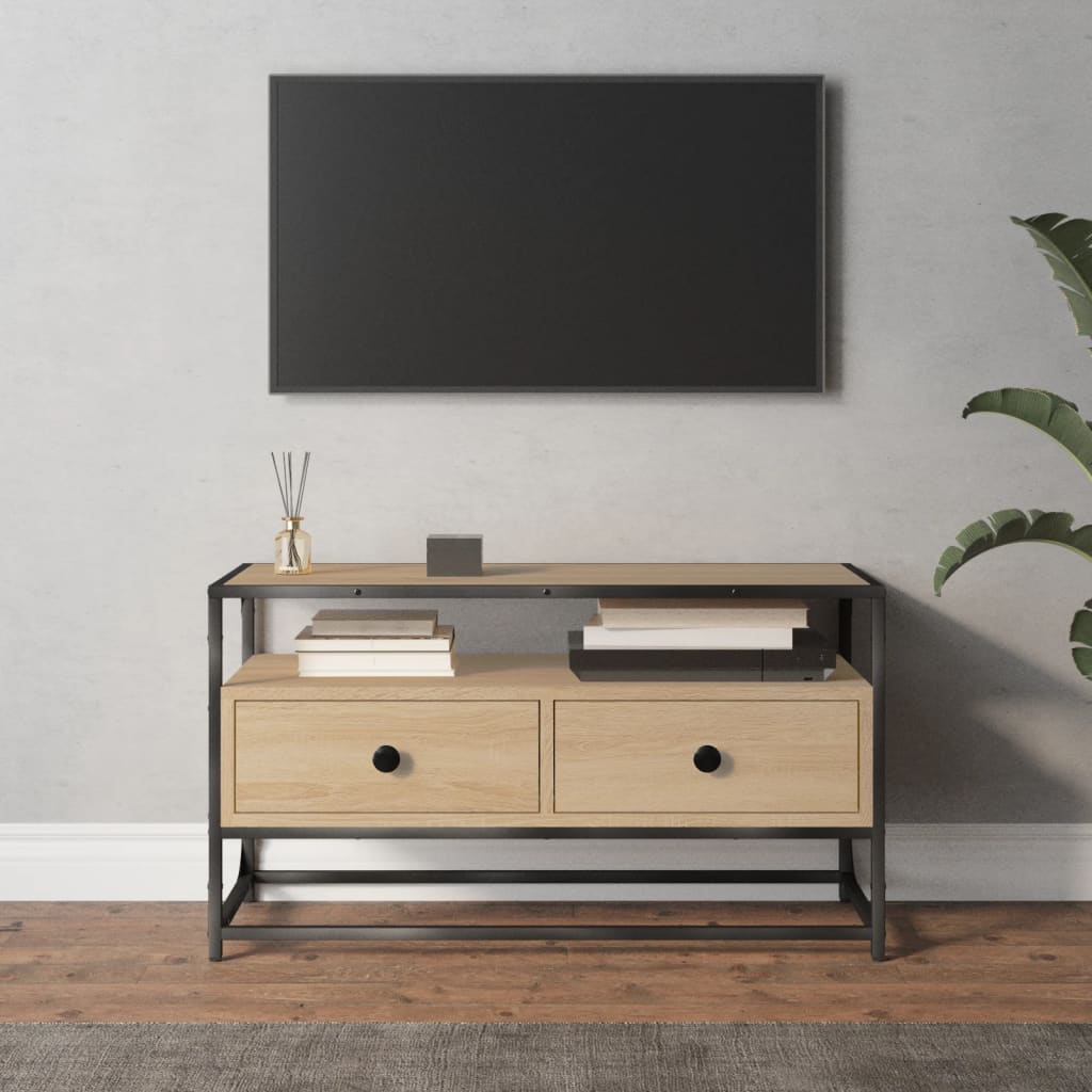 Mobile Porta TV Rovere Sonoma 80x35x45 cm in Legno Multistrato