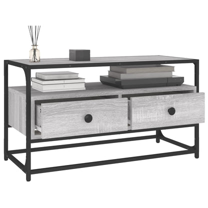 Mobile Porta TV Grigio Sonoma 80x35x45 cm in Legno Multistrato