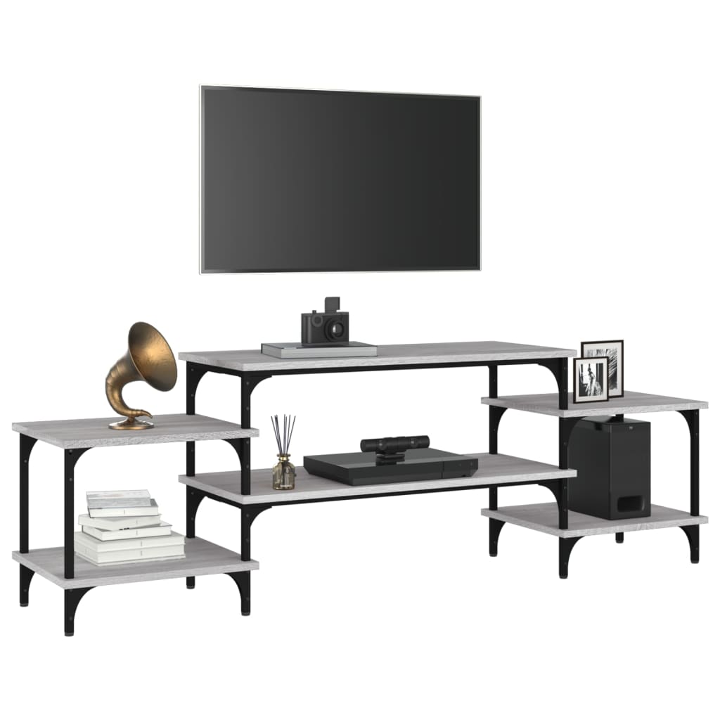 Mobile Porta TV Grigio Sonoma 157x35x52 cm in Legno Multistrato