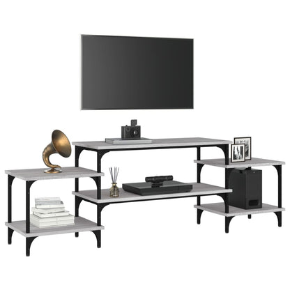 Mobile Porta TV Grigio Sonoma 157x35x52 cm in Legno Multistrato