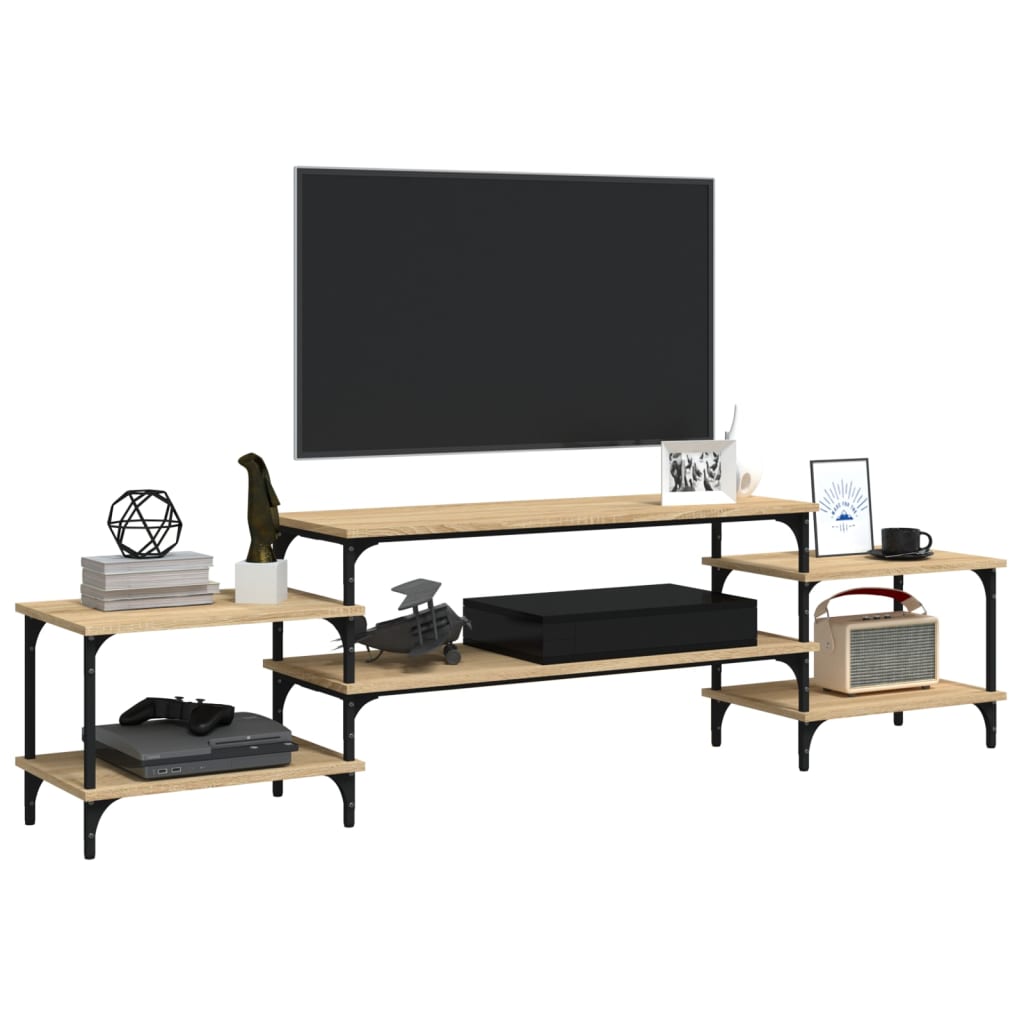 Mobile Porta TV Rovere Sonoma 197x35x52 cm in Legno Multistrato