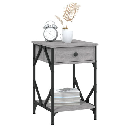 Comodini 2 pz Grigio Sonoma 40x42x60 cm in Legno Multistrato