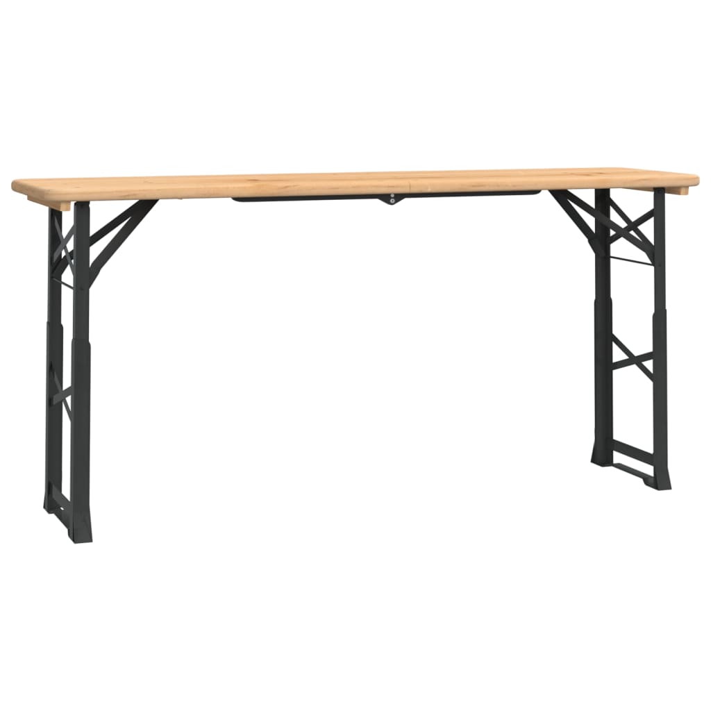 Tavolo Pieghevole Birreria 170x50x75/105cm Legno Massello Abete