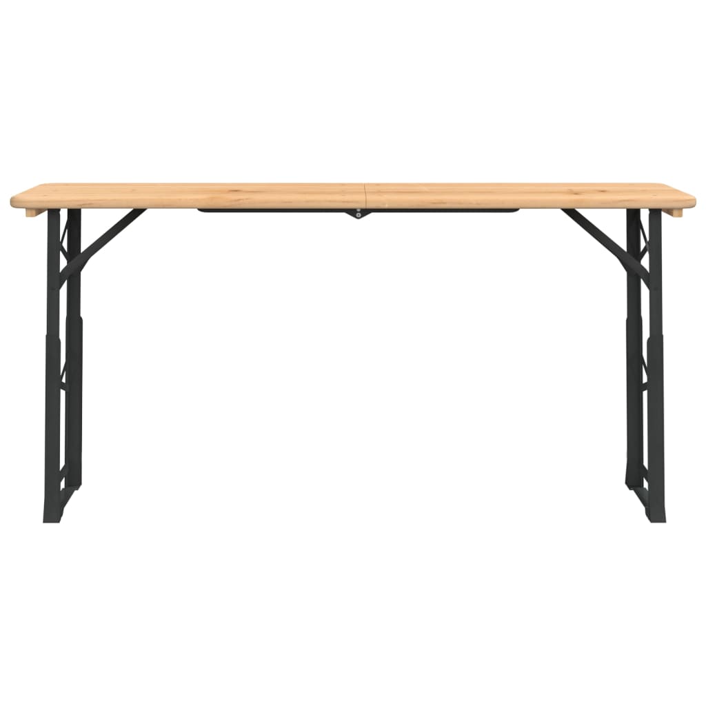 Tavolo Pieghevole Birreria 170x50x75/105cm Legno Massello Abete