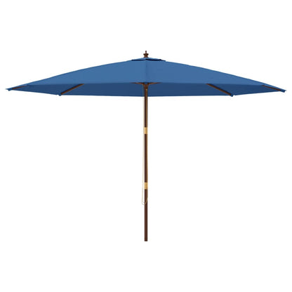 Ombrellone da Giardino con Palo in Legno Azzurro 400x273 cm