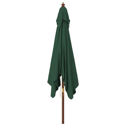 Ombrellone da Giardino con Palo in Legno Verde 300x300x273 cm