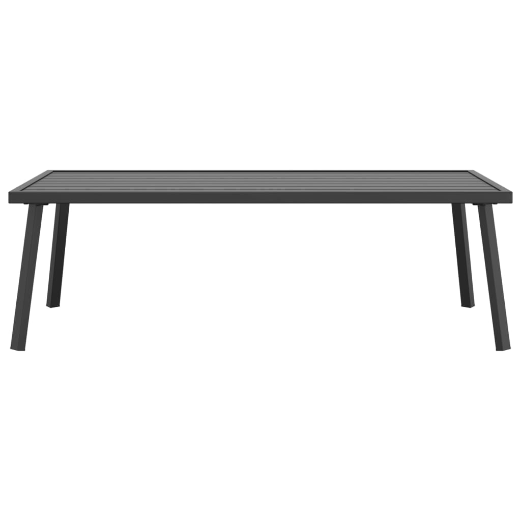 Tavolino da Giardino Antracite 110x55x35 cm Acciaio