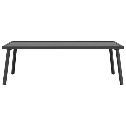 Tavolino da Giardino Antracite 110x55x35 cm Acciaio