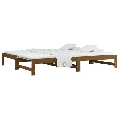 Dormeuse Estraibile senza Materasso Marrone Ambra 2x(90x200) cm